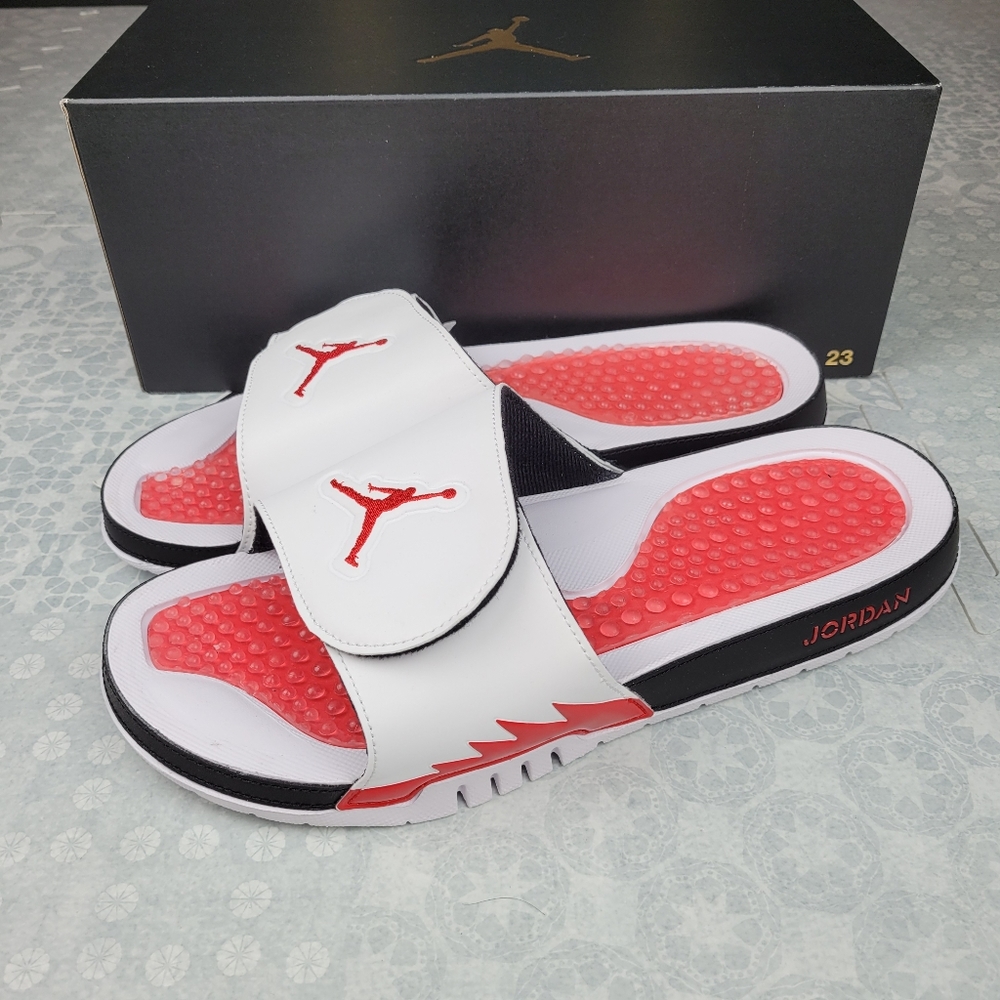Jordan Hydro V Retro Men's White Red Slides Sandal